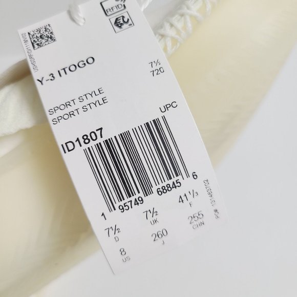 NEW Adidas Y-3 Itogo Yohji Yamamoto Slip On Shoes ID1807 Size 8 Off White Cream main image 7